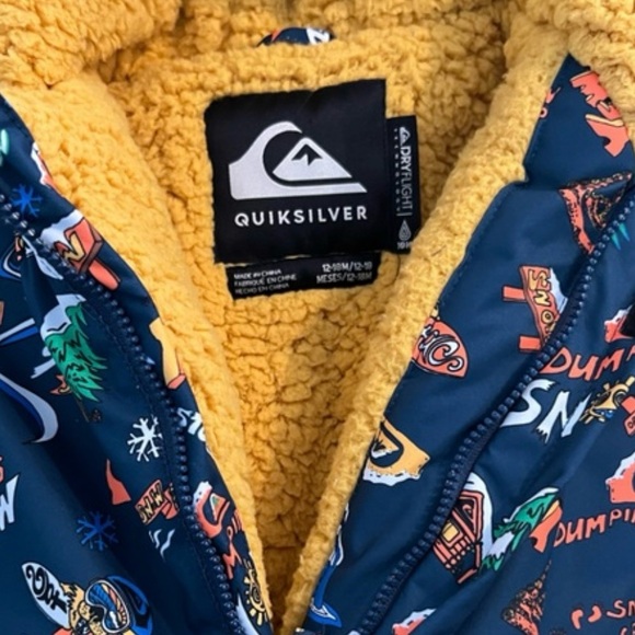 Snowsuit baby boy QUICKSILVER size 12-18 month - Picture 2 of 2
